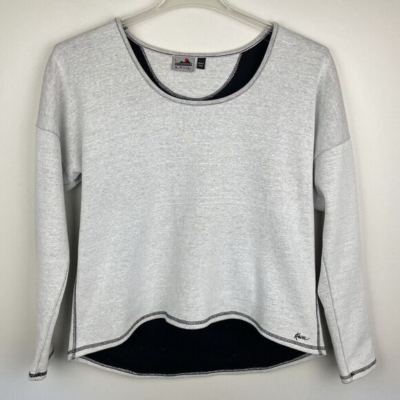 Kavu Pullover Sweatshirt Sweater Women’s Size Large Gray Outdoor Activewear Boxy - Picture 1 of 10
